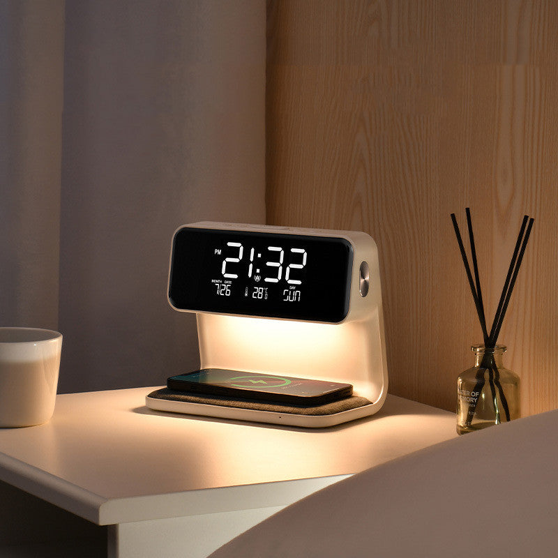 3 In 1 Wireless Bedside Charging Alarm Clock Lamp