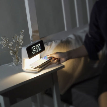 3 In 1 Wireless Bedside Charging Alarm Clock Lamp