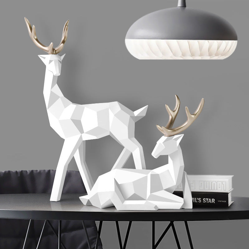 Luxury Resin Deer Decorative Statue