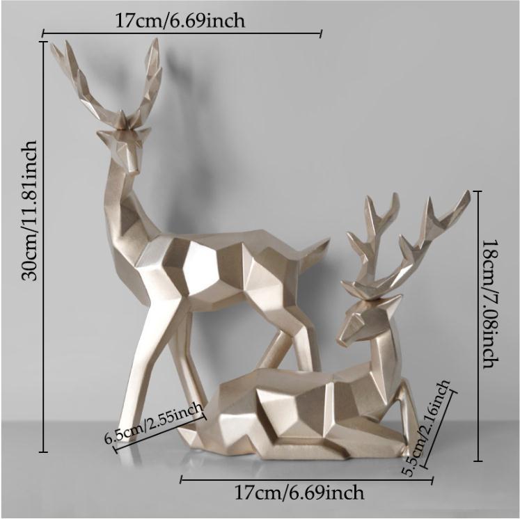 Luxury Resin Deer Decorative Statue