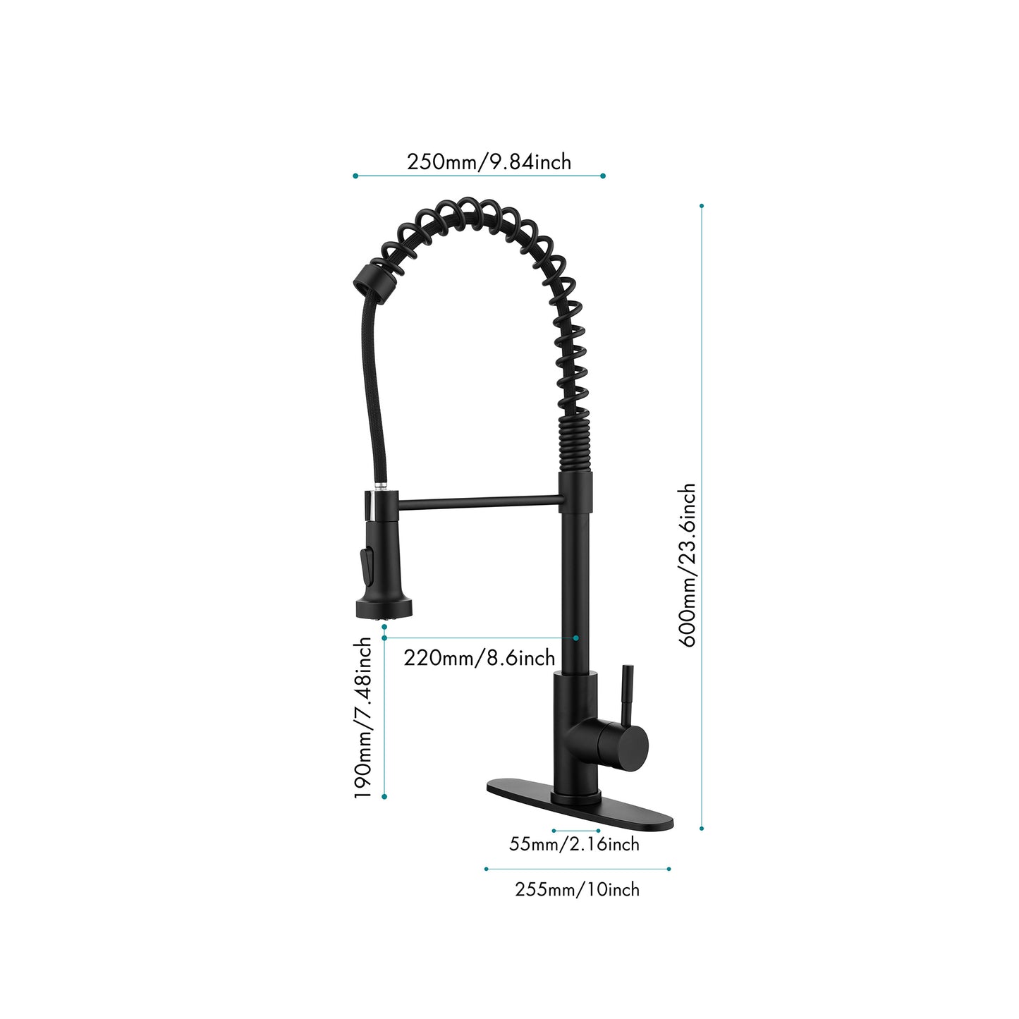 Modern Solid Brass Spring Kitchen Sink Faucet