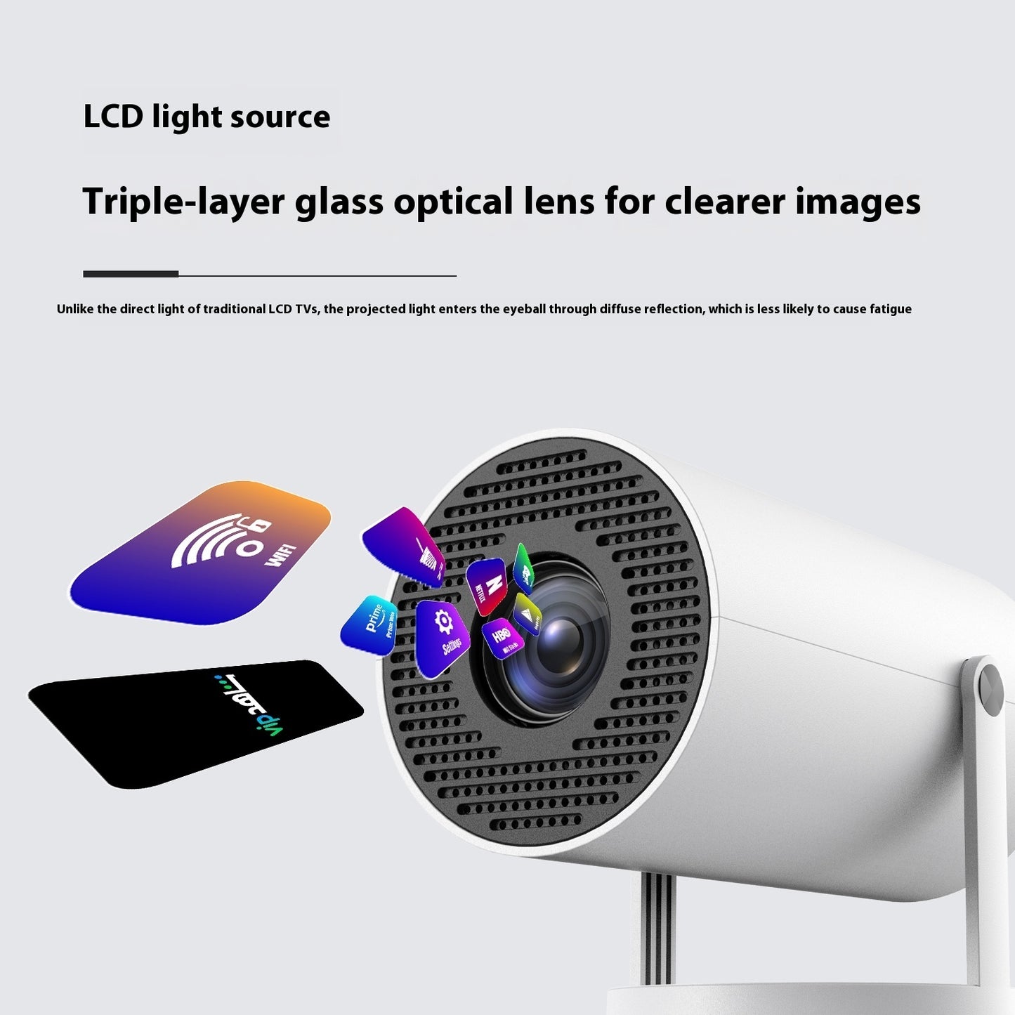 180 Degree Portable Home Projector