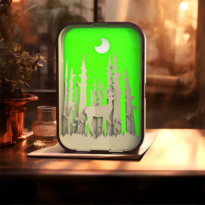 Wood Cabin Bedside Lamp Decor