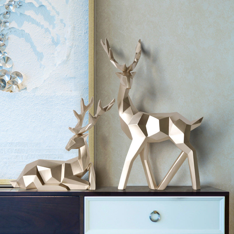 Luxury Resin Deer Decorative Statue