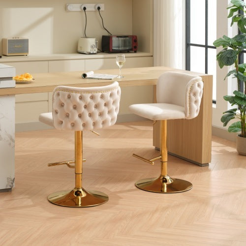 Luxury Swivel Barstool Set