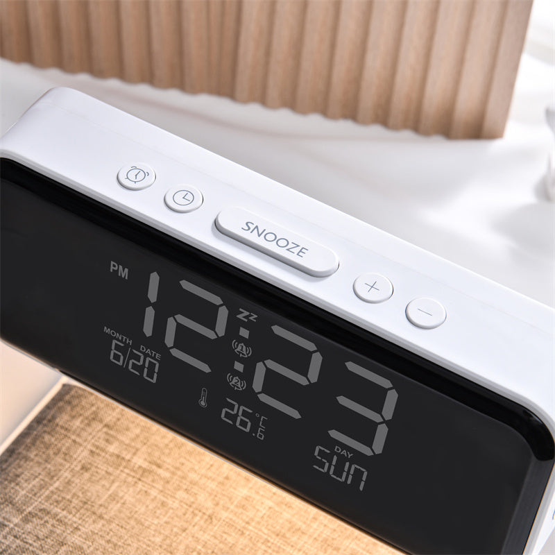 3 In 1 Wireless Bedside Charging Alarm Clock Lamp