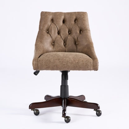 Retro Style Sheepskin Home Office Chair