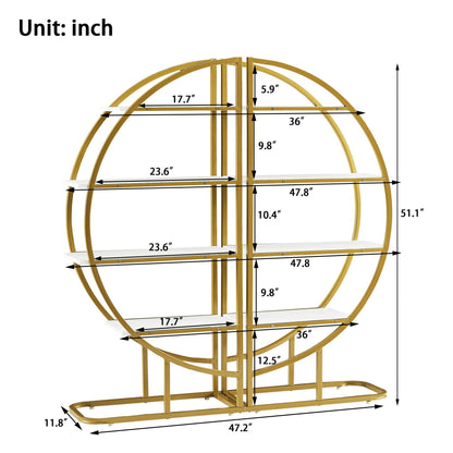 Modern 4-Tier Open Bookshelf