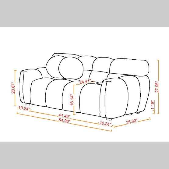 Modern Upholstered Green Sofa