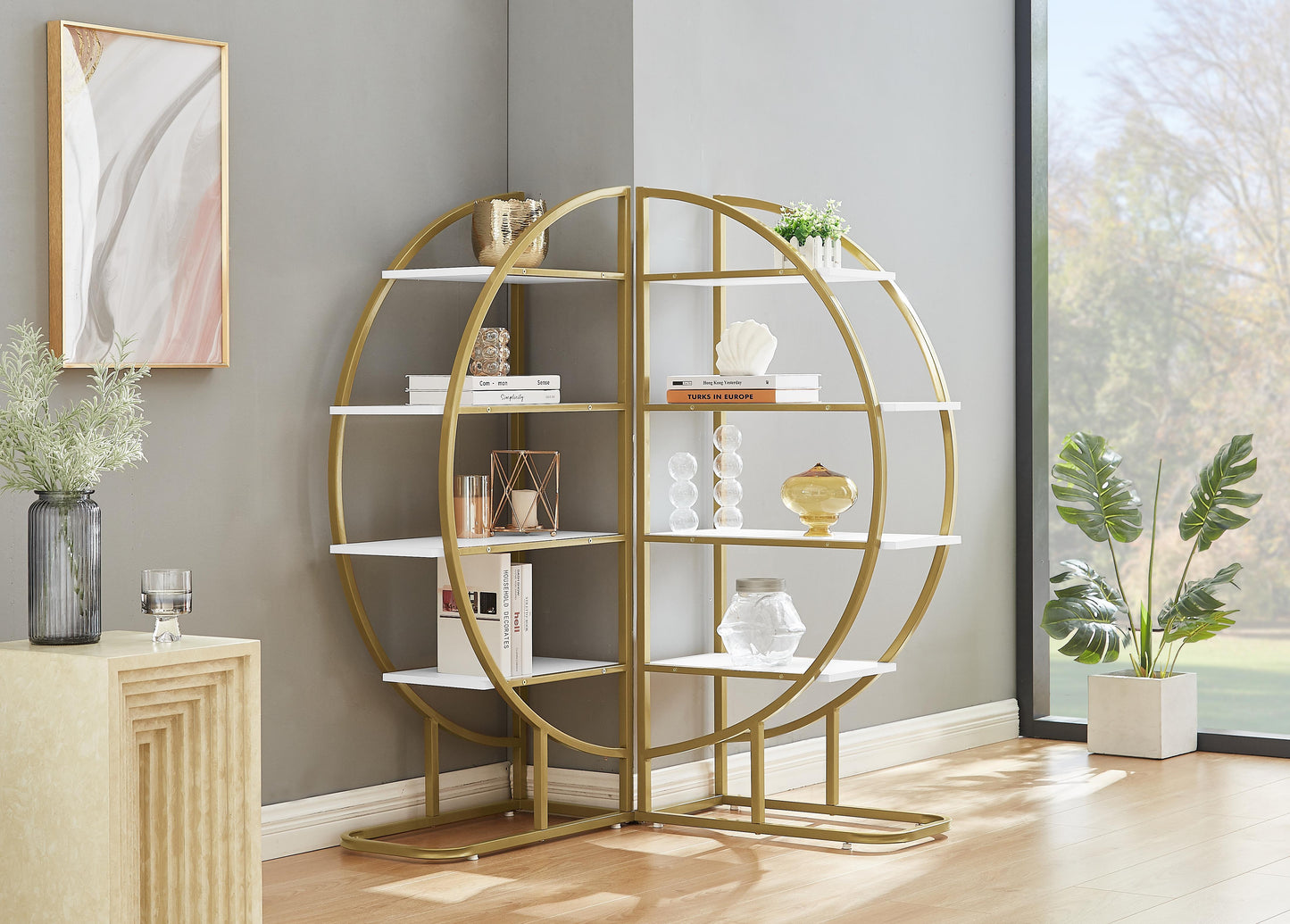 Modern 4-Tier Open Bookshelf