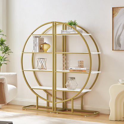 Modern 4-Tier Open Bookshelf