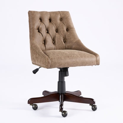 Retro Style Sheepskin Home Office Chair