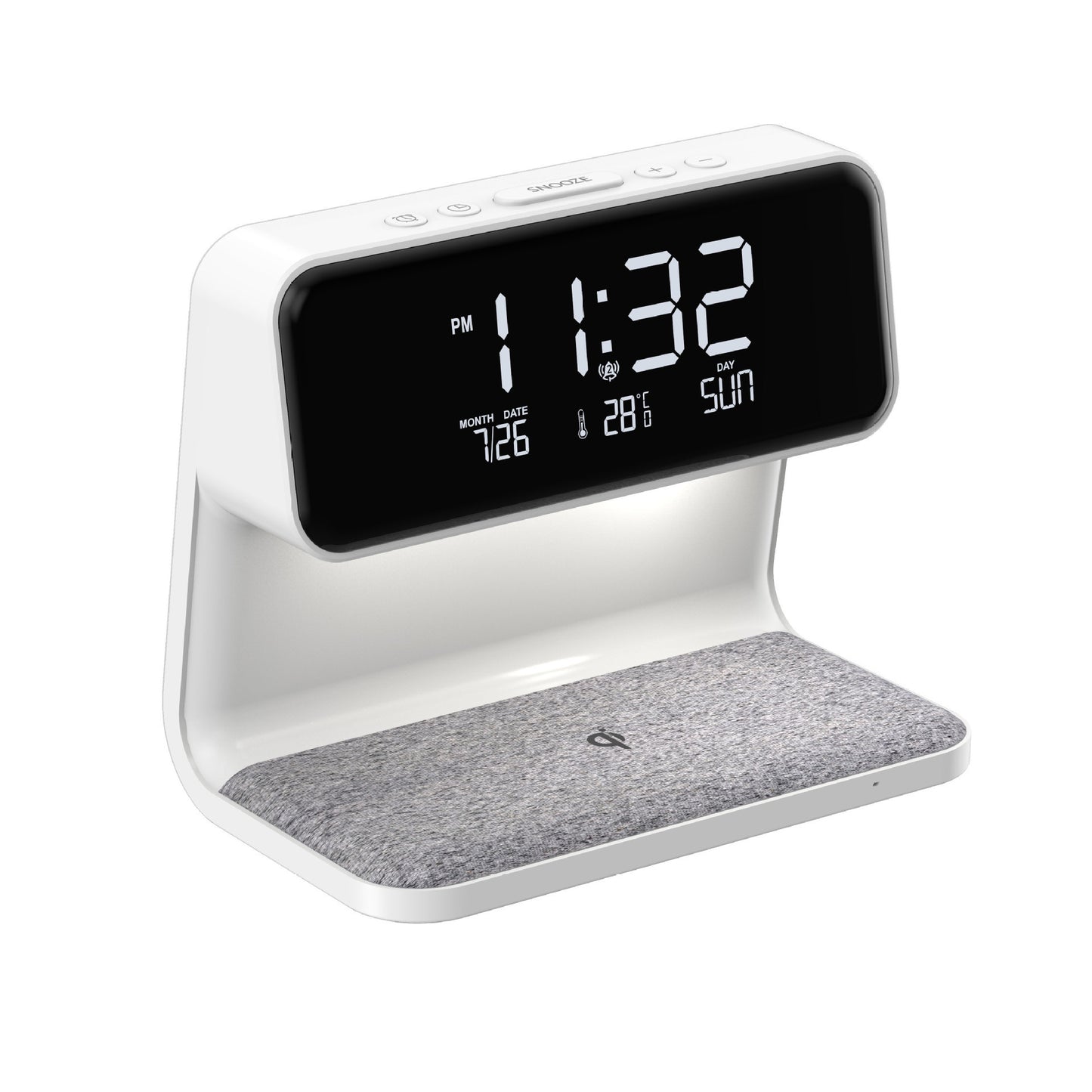 3 In 1 Wireless Bedside Charging Alarm Clock Lamp