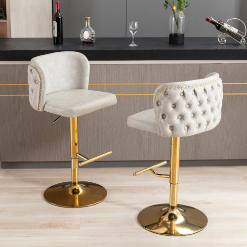 Luxury Swivel Barstool Set