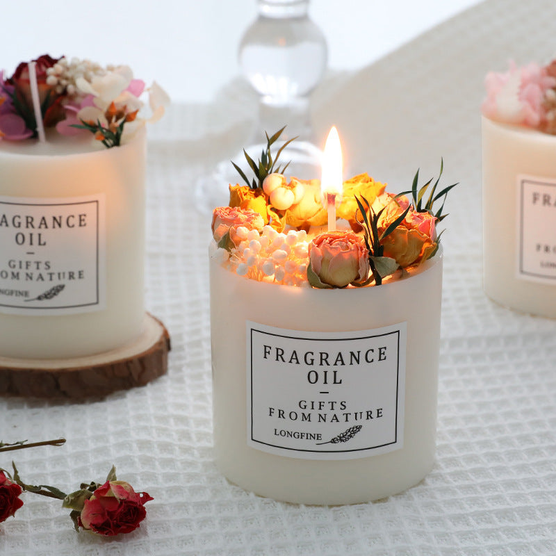 Luxury Romantic Dried Flower Candles