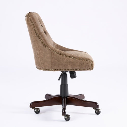 Retro Style Sheepskin Home Office Chair