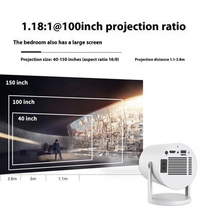 180 Degree Portable Home Projector