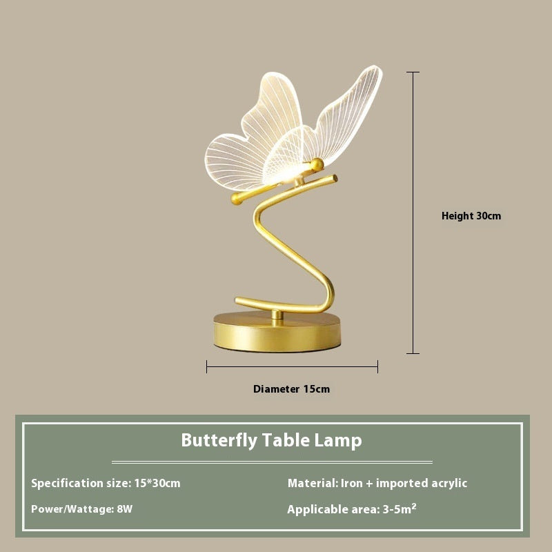 Luxury Bedroom Butterfly  Lamp